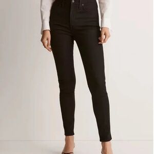 Madewell 10" High-Rise Skinny Jeans in Black Frost